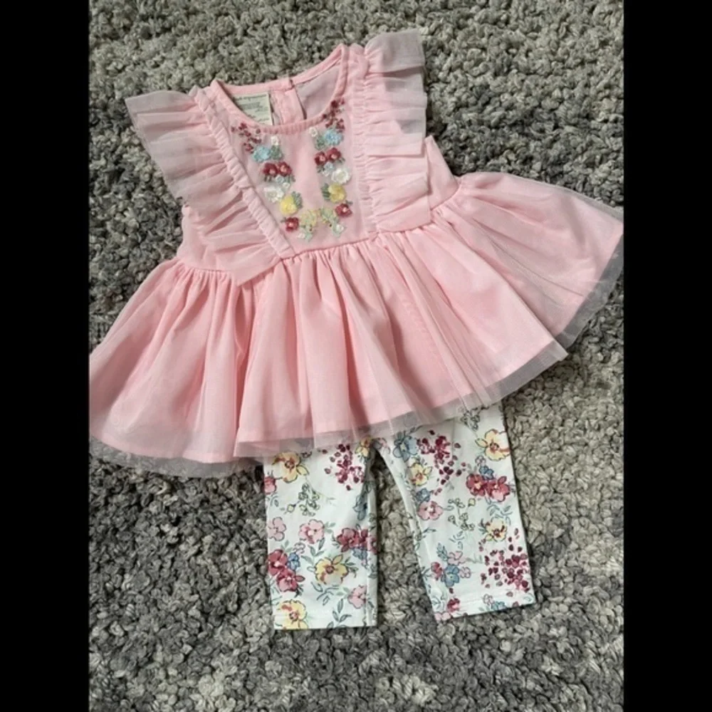 First Impressions Baby Girls Two-Piece Tulle Tunic Set, Created for Macy's